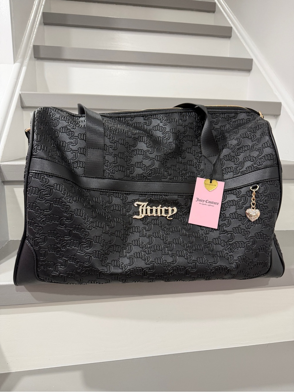 Juicy Couture Travel Duffel with Gold Logo